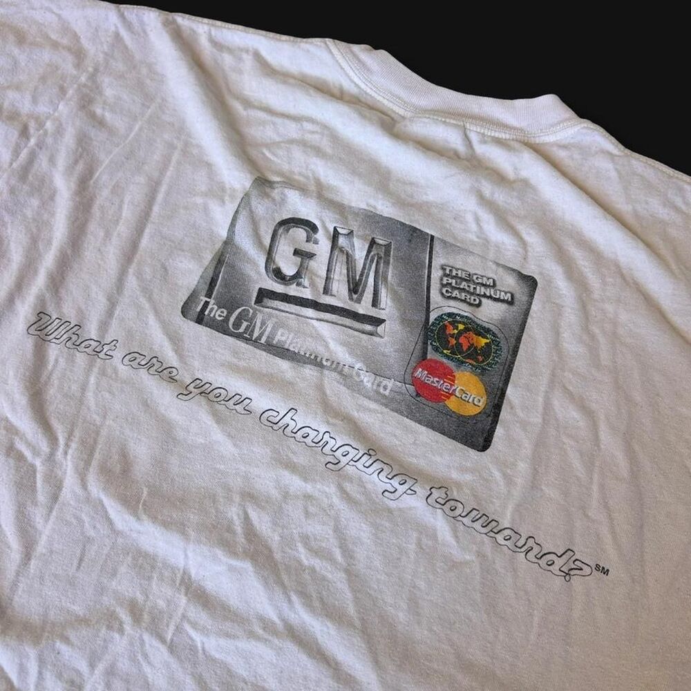 VTG 90s Y2K GM Platinum Card “what are you charging toward?” T-Shirt